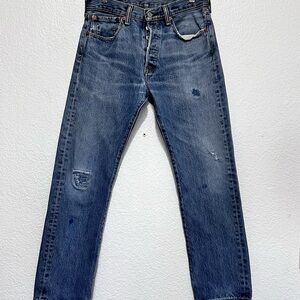 Levi’s 501 31x29 Men’s Jeans Medium Wash Distressed